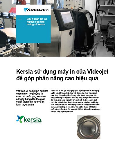 Nghiên cứu tình huống: Kersia sử dụng máy in của Videojet để giúp cải thiện hiệu quả